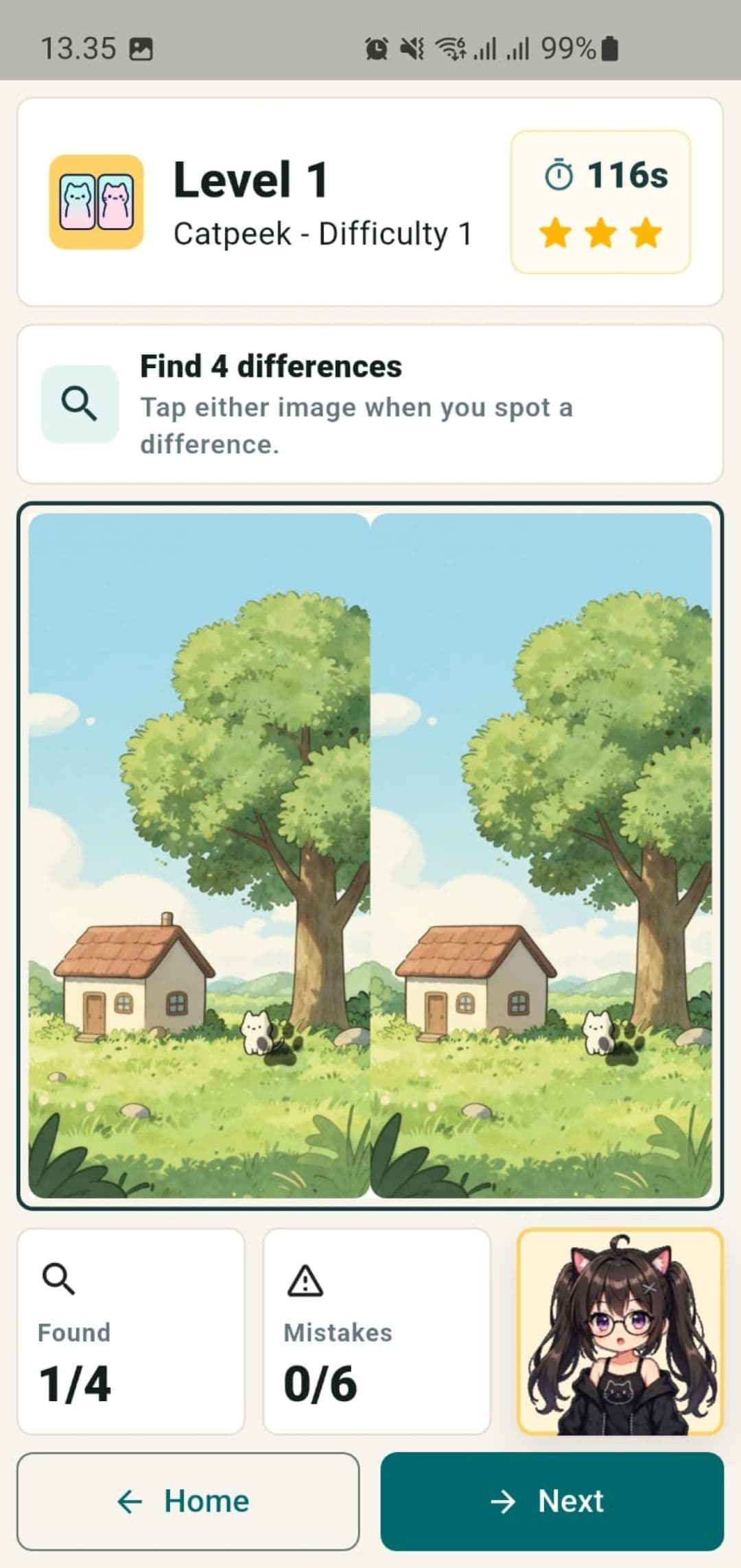 Catpeek gameplay in KittyQuest